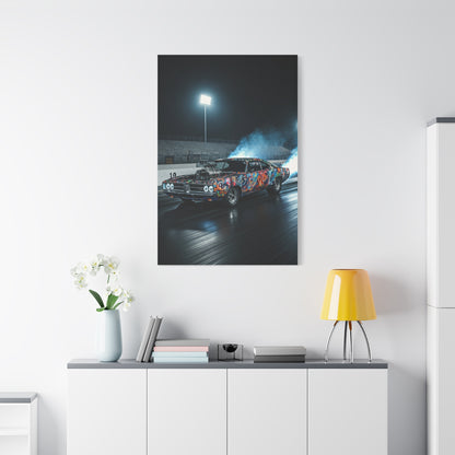 1970 Dodge Charger R/T Supercharged Night Drag Assault Wall Art & Canvas Prints