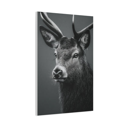 Highland Stag Moonlight Profile Wall Art & Canvas Print