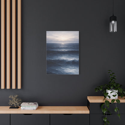 Calm Navy Ocean Horizon Wall Art & Canvas Print