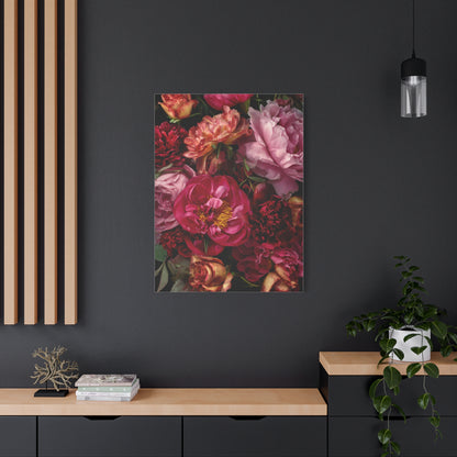 Dramatic Peony Floral Bouquet Wall Art & Canvas Print