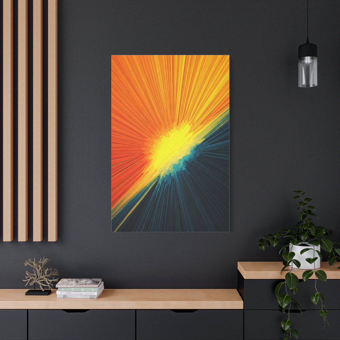 Golden Horizon Energy Abstract Wall Art & Canvas Prints
