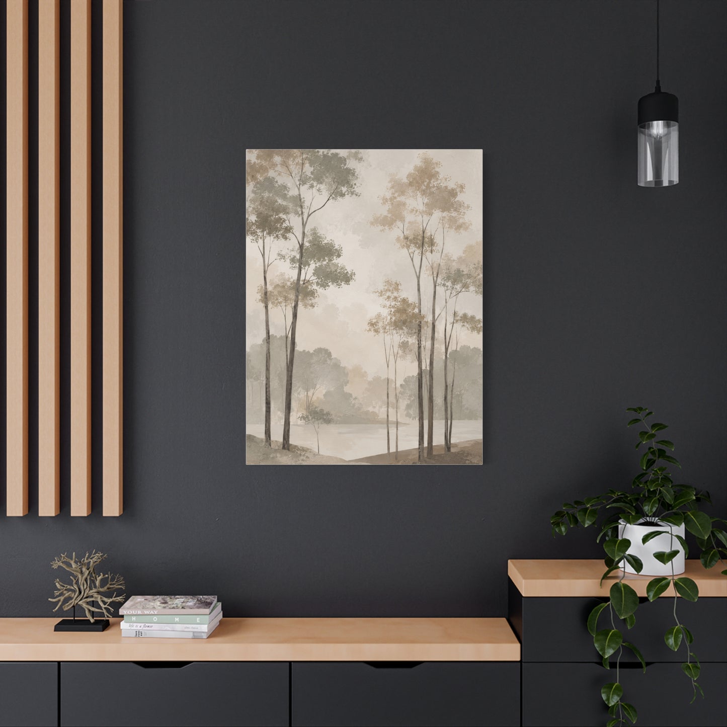 Japandi Minimal Tree Landscape Trees Wall Art & Canvas Print
