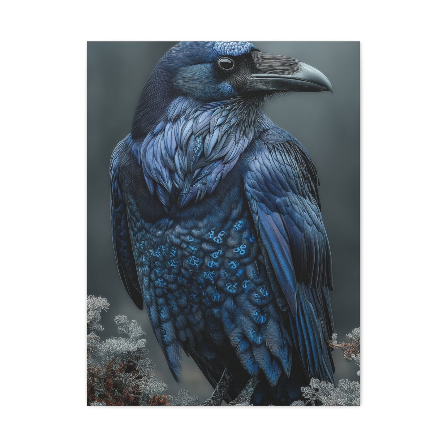 Enchanted Rune Raven Wall Art & Canvas Print
