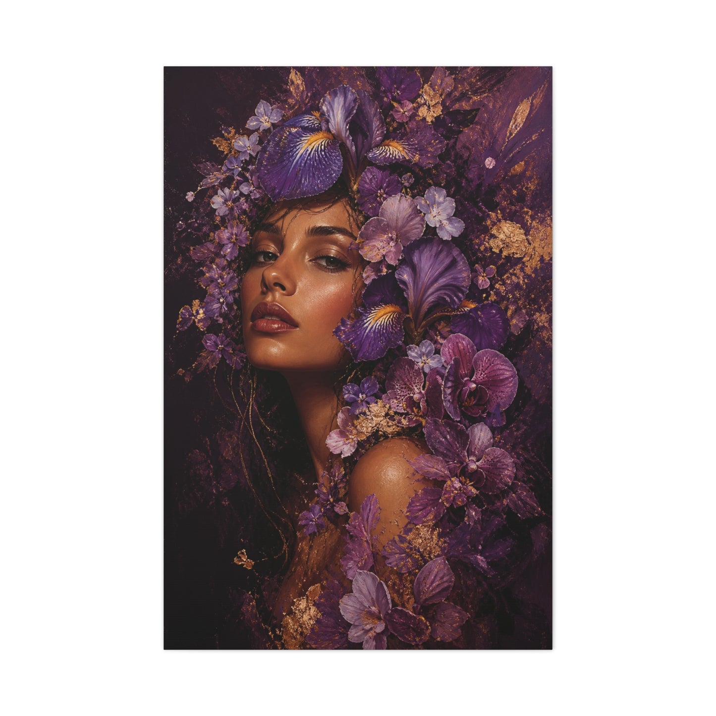Floral Crown Muse Portrait Wall Art & Canvas Print