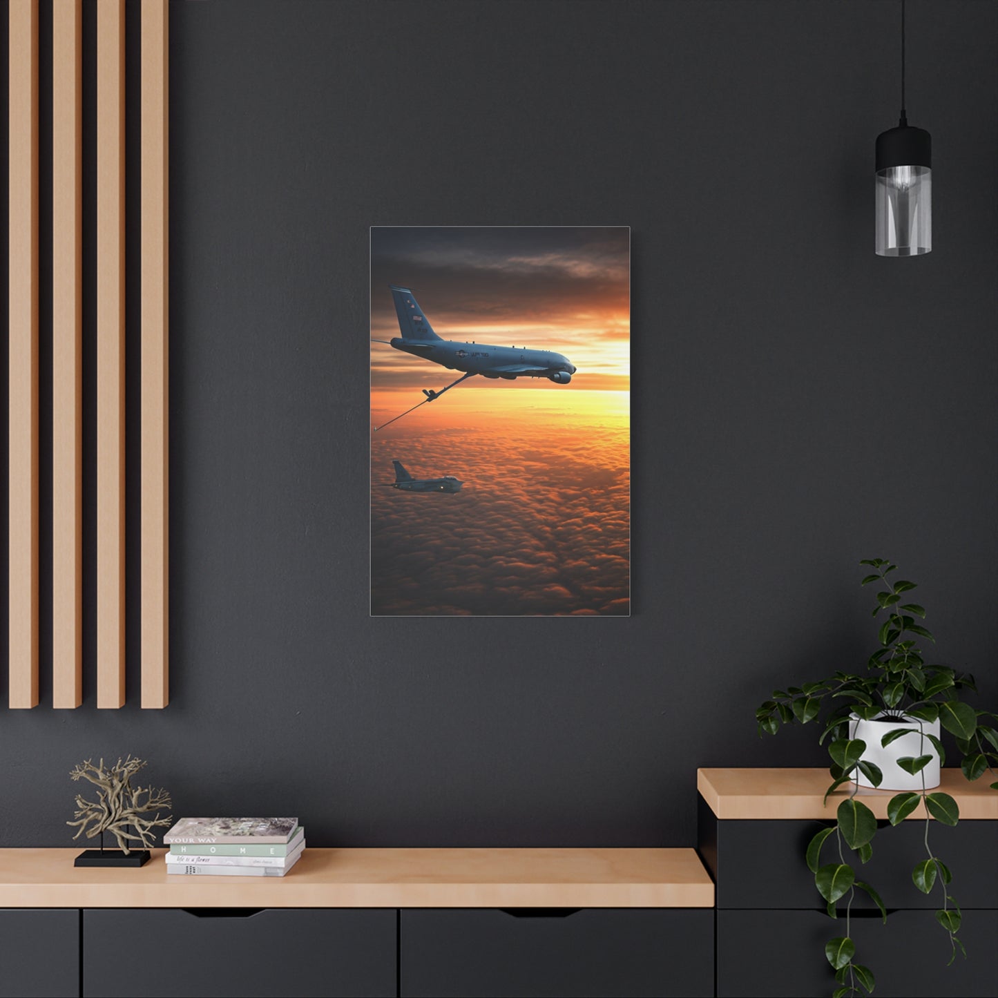 Sunset Passenger Jet Horizon Wall Art & Canvas Prints