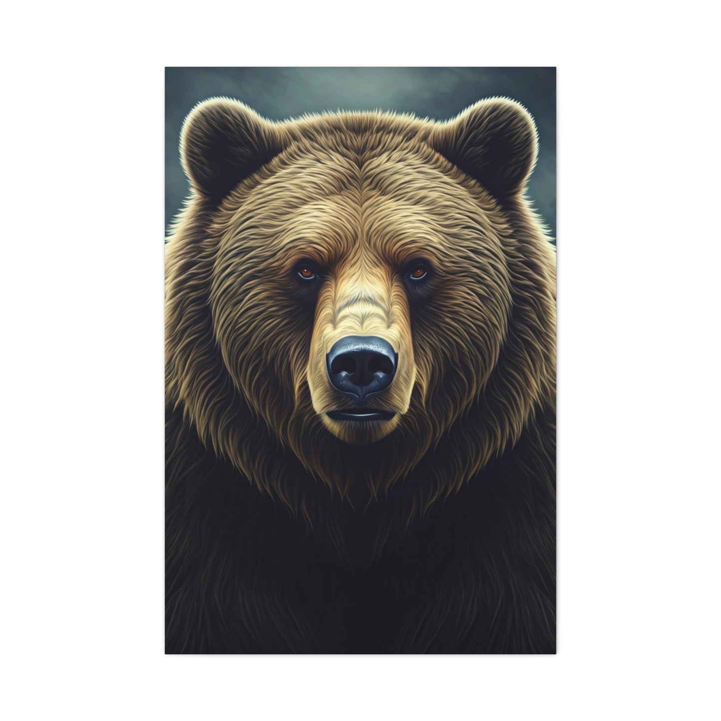 Vibrant Artistic Grizzly Portrait Wall Art & Canvas Prints