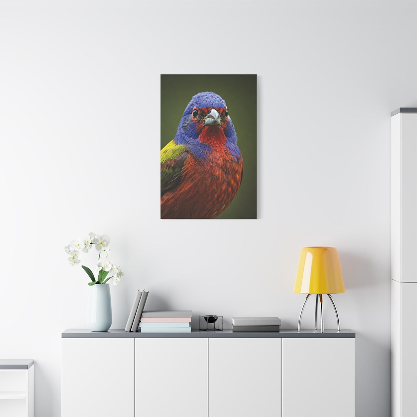 Vibrant Colorburst Sparrow Portrait Wall Art & Canvas Prints