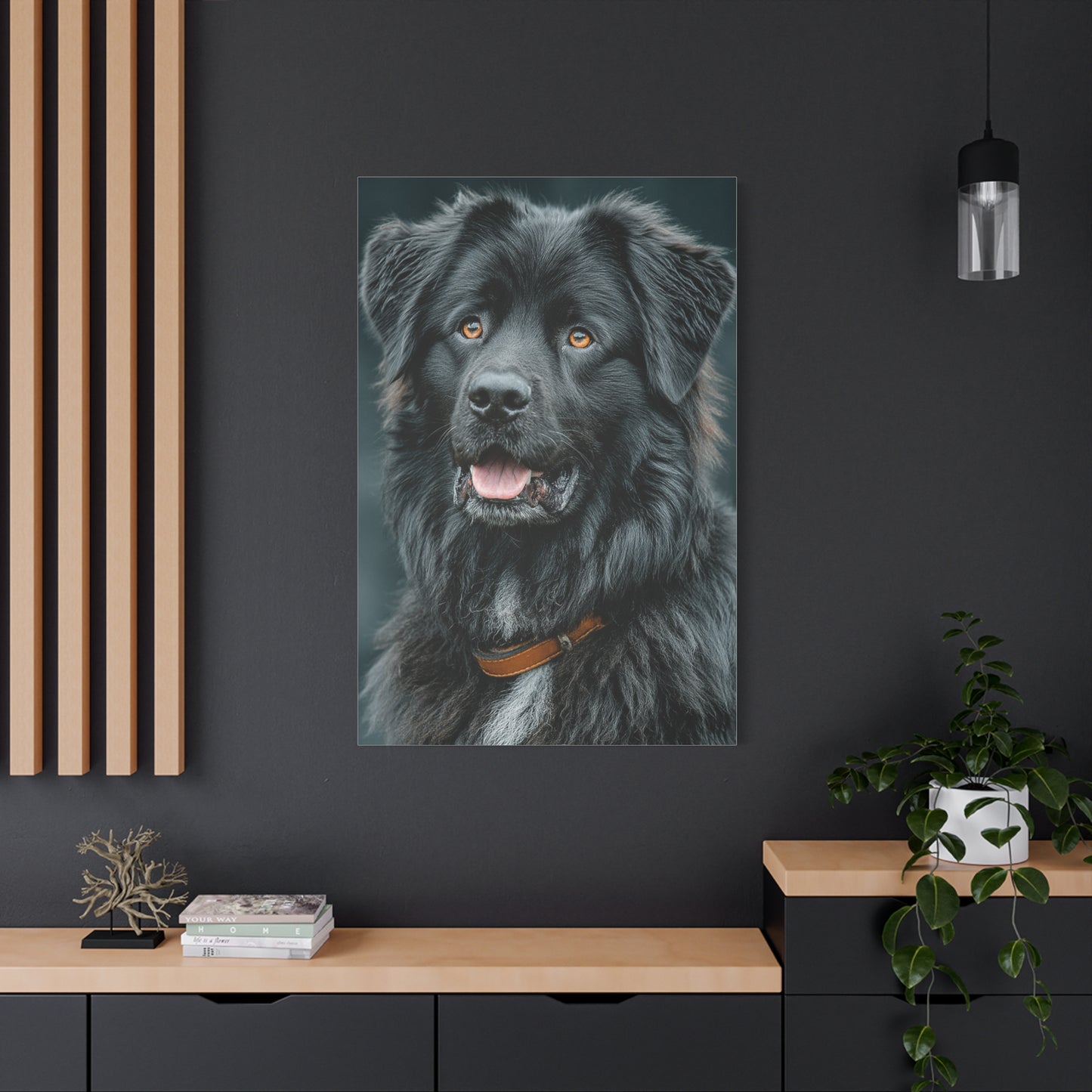 Noble Newfoundland Portrait Wall Art & Canvas Print
