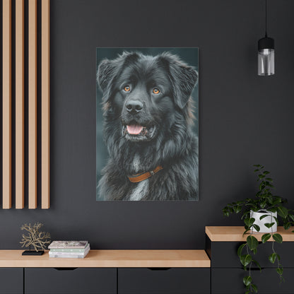 Noble Newfoundland Portrait Wall Art & Canvas Print