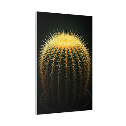 Golden Crown Cactus Portrait Wall Art & Canvas Prints