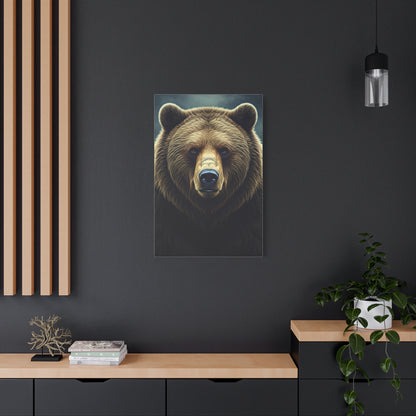 Vibrant Artistic Grizzly Portrait Wall Art & Canvas Prints