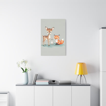 Woodland Friends Nursery Wall Art & Canvas Print
