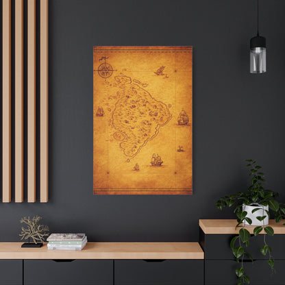 Old Pirate Island Chart Wall Art & Canvas Prints