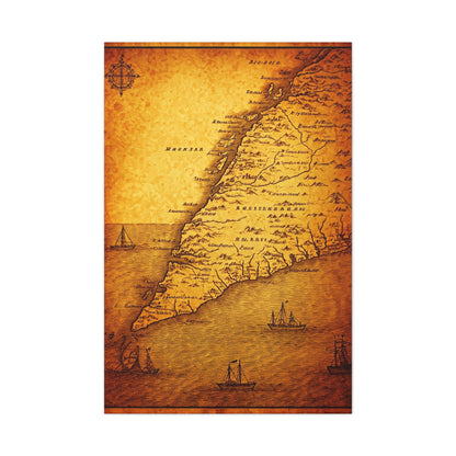 Soft Sepia Classic World Chart Wall Art & Canvas Prints