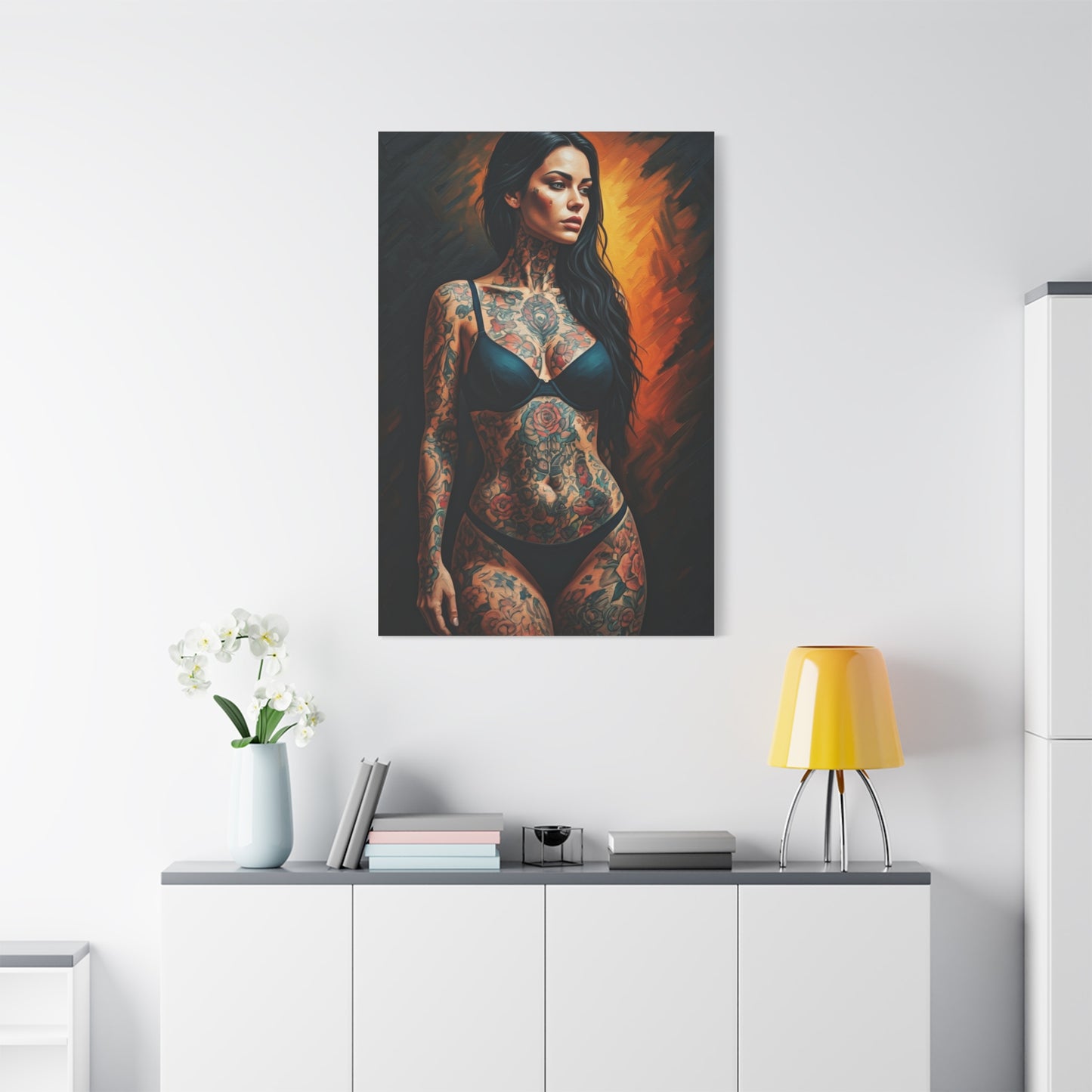 Tattooed Muse Portrait Wall Art & Canvas Print