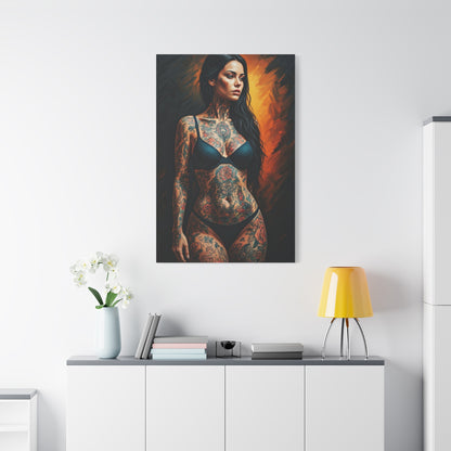 Tattooed Muse Portrait Wall Art & Canvas Print
