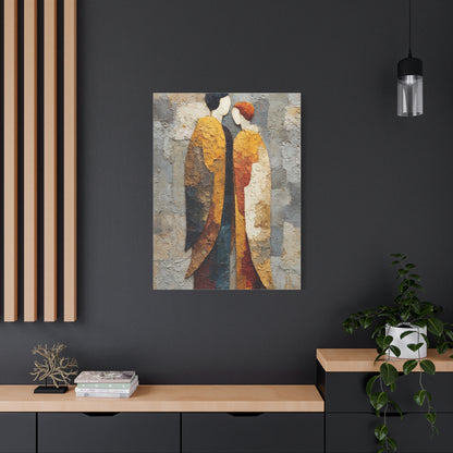Textured Golden Figures Unity Wall Art & Canvas Print