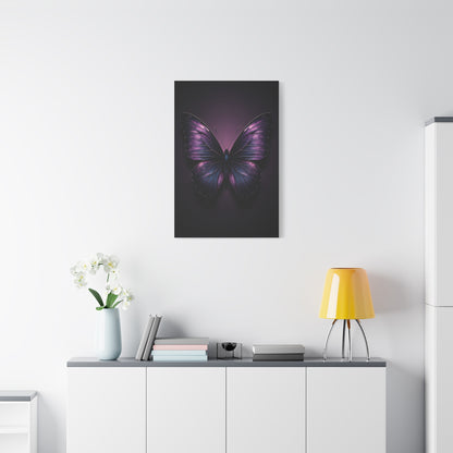 Royal Violet Butterfly Minimalist Portrait Wall Art & Canvas Prints