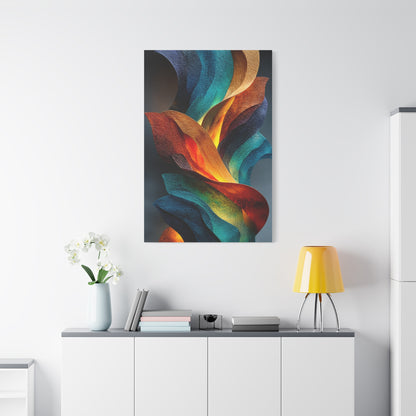 Textured Abstract Lava-Flow Ribbons Wall Art & Canvas Print