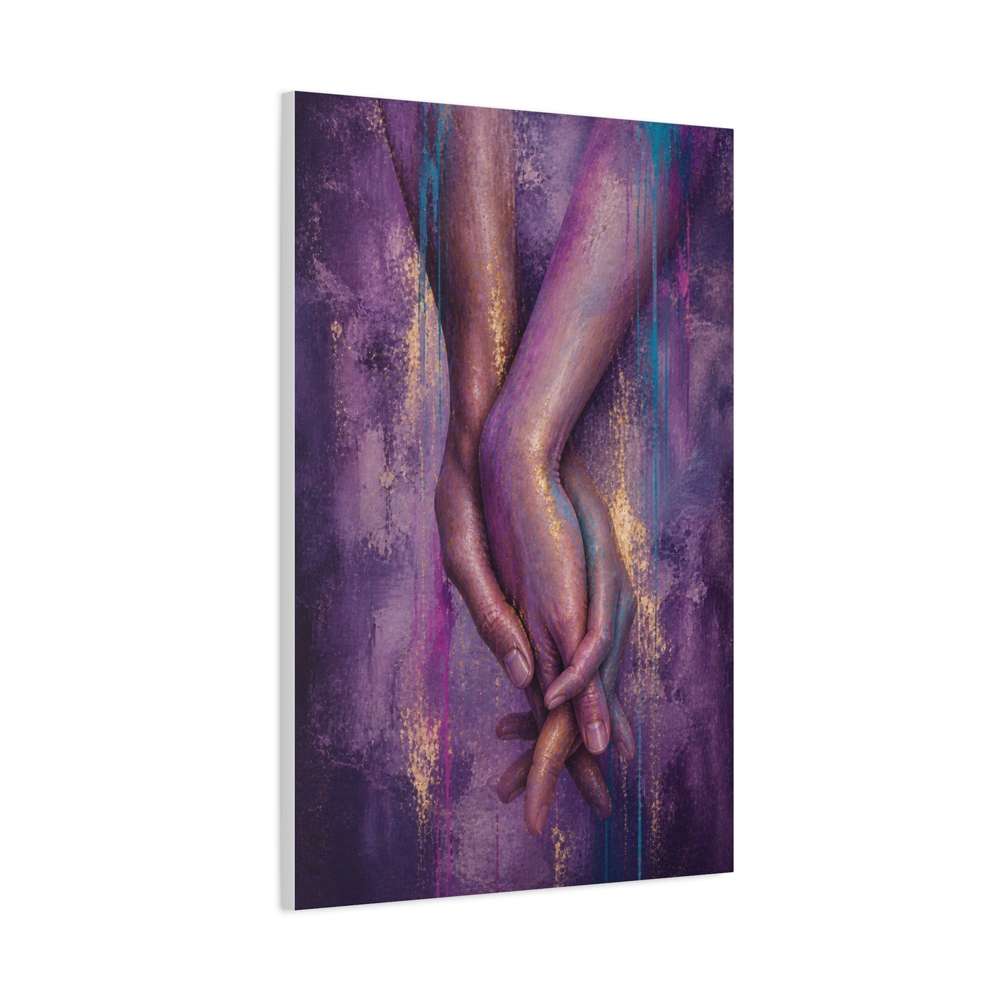 Intertwined Hands Abstract Emotion Wall Art & Canvas Print