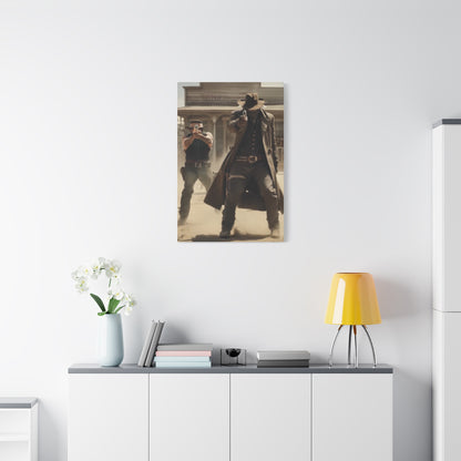 High Noon Gunslinger Showdown Wall Art & Canvas Print