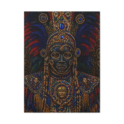 Black Masking Ceremonial Portrait Wall Art & Canvas Print