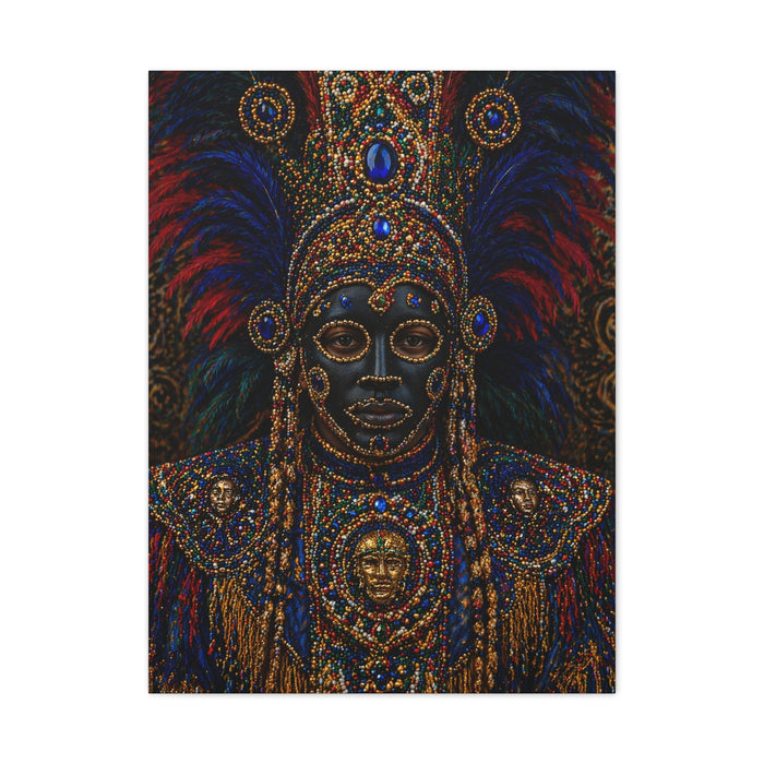 Black Masking Ceremonial Portrait Wall Art & Canvas Print