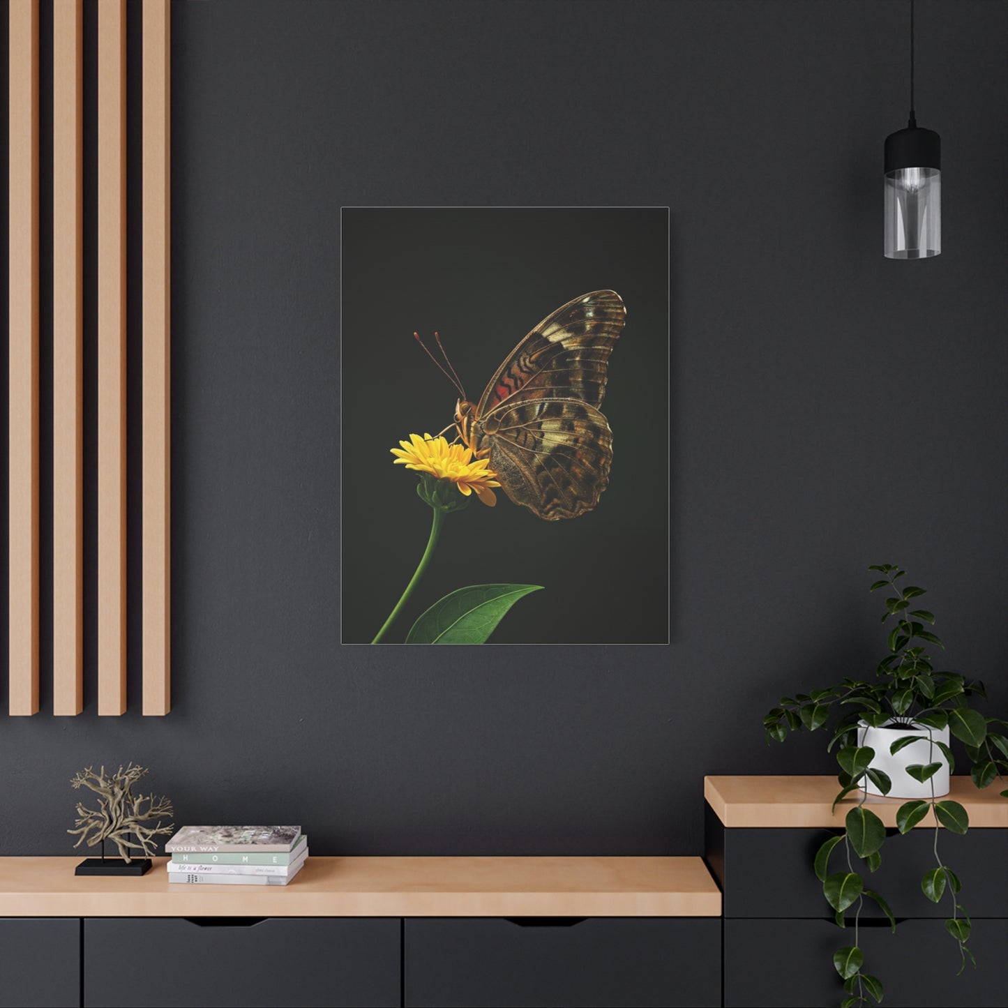 Golden Meadow Butterfly On Yellow Blossom Wall Art & Canvas Prints