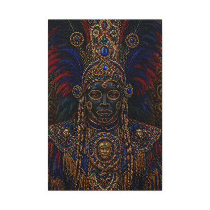 Black Masking Ceremonial Portrait Wall Art & Canvas Print