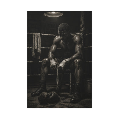 Monochrome Boxer Legacy Sports Wall Art & Canvas Print
