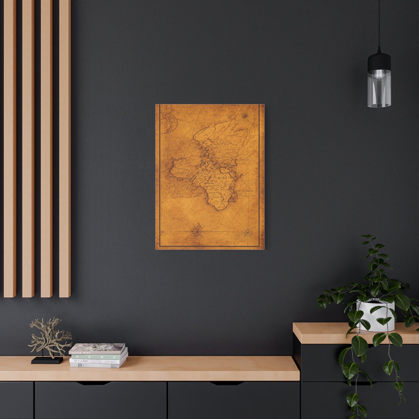 Vintage Africa Continent Map Wall Art & Canvas Prints