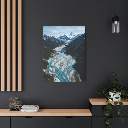 Glacial River Valley Aerial Wall Art & Canvas Print