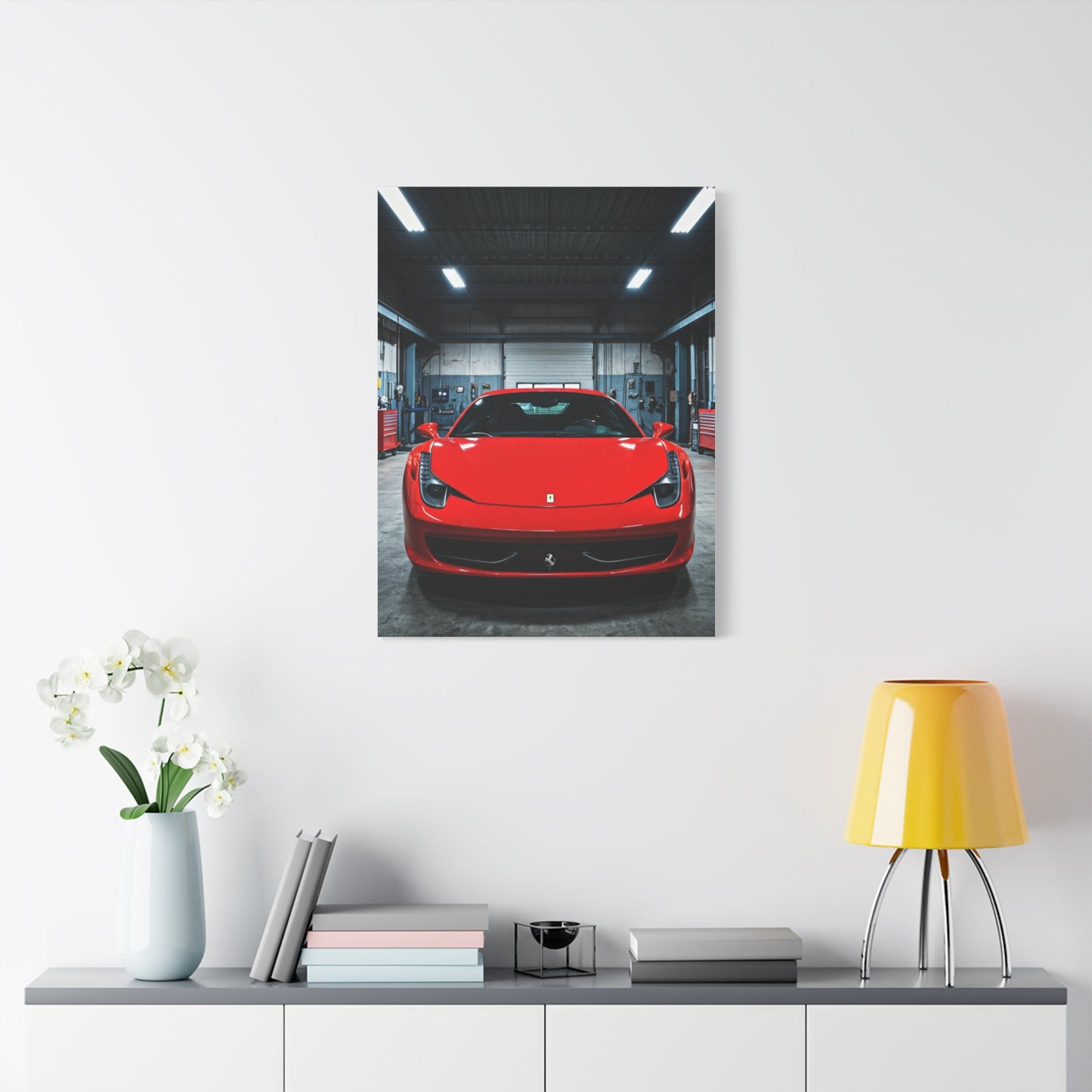 Ferrari 458 Italia Service Bay Craftsmanship Wall Art & Canvas Prints