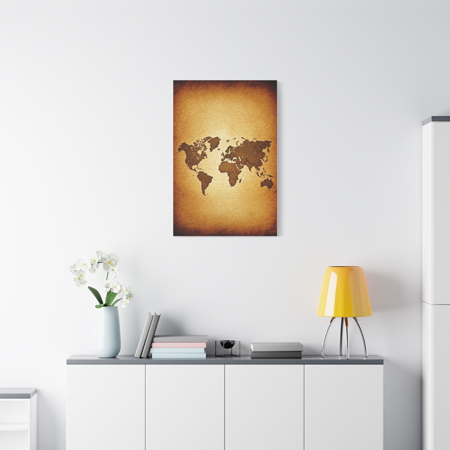 Vintage Portrait Map Fusion Wall Art & Canvas Prints
