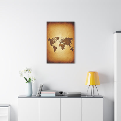Vintage Portrait Map Fusion Wall Art & Canvas Prints