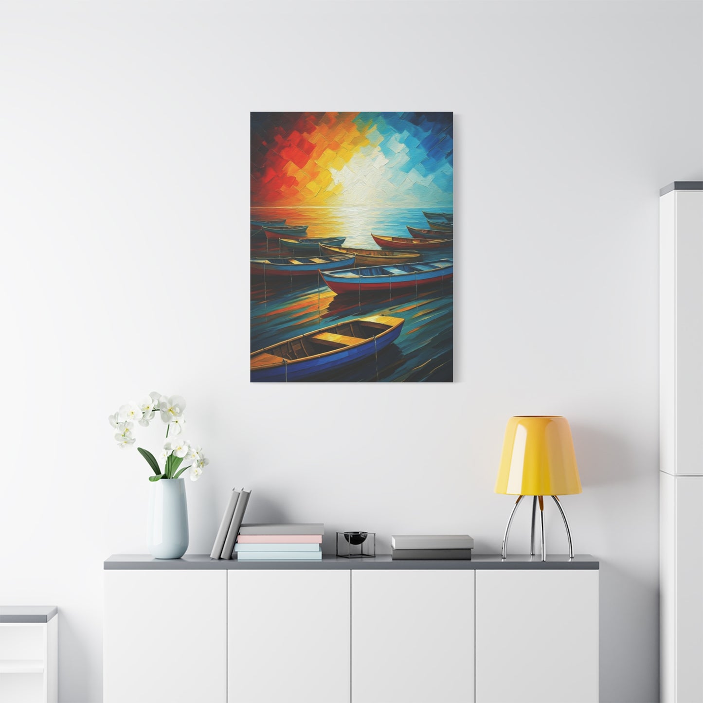 Radiant Harbor Reflections Wall Art & Canvas Print