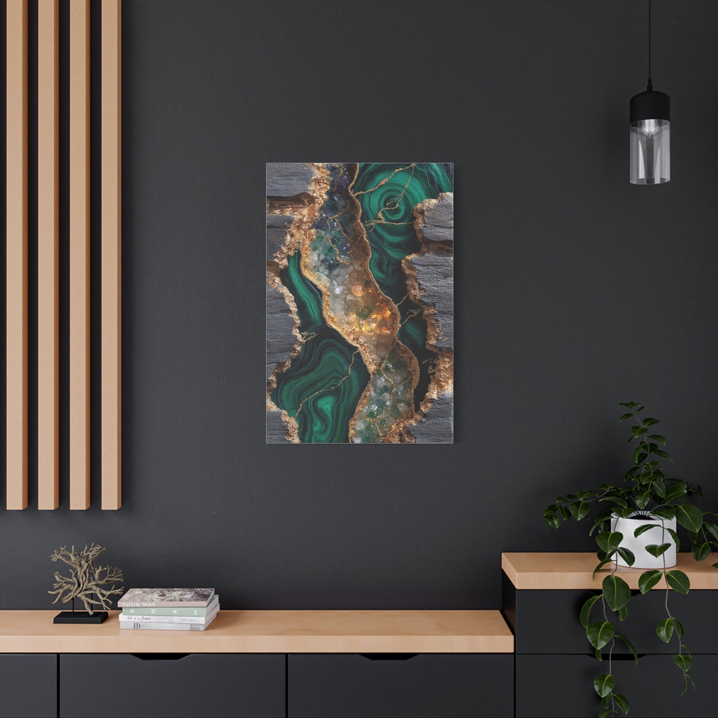 Emerald Geode Abstract Wall Art & Canvas Print