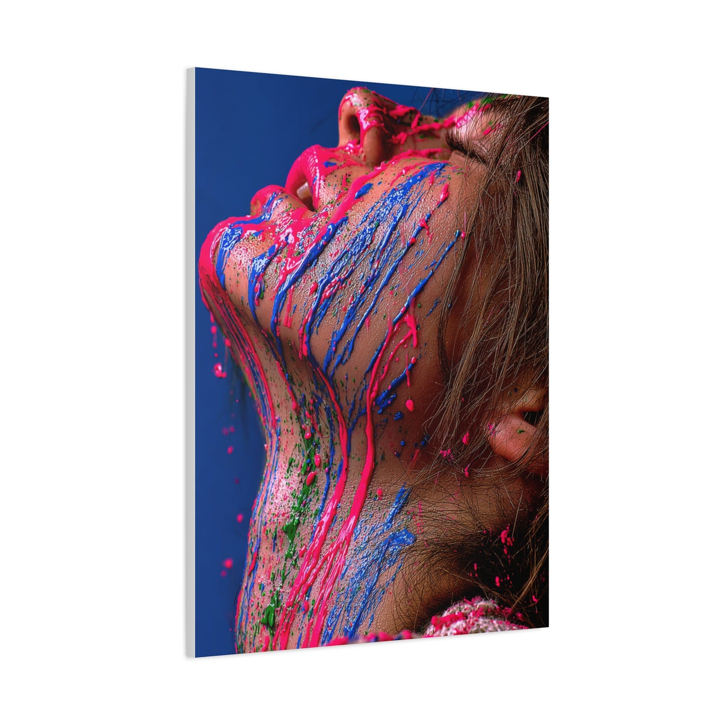 Liquid Pigment Expression Portrait Wall Art & Canvas Print