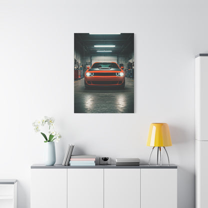 Dodge Challenger Demon Industrial Garage Presence Wall Art & Canvas Prints