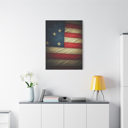 Vintage American Flag Heritage Wall Art & Canvas Prints