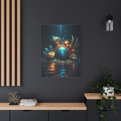 Sunken Royal Treasure Relics in Deep Blue Water Wall Art & Canvas Prints
