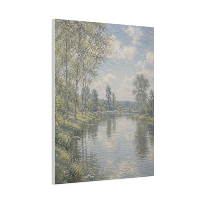 Beside Still Waters Impressionist Scripture Wall Art & Canvas Print