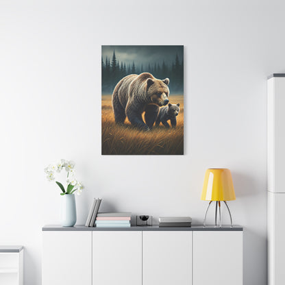 Mother and Cub Golden Meadow Wall Art & Canvas Prints