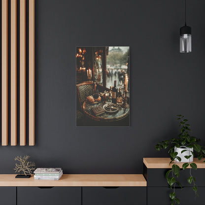 Parisian Bistro Window Table Wall Art & Canvas Print