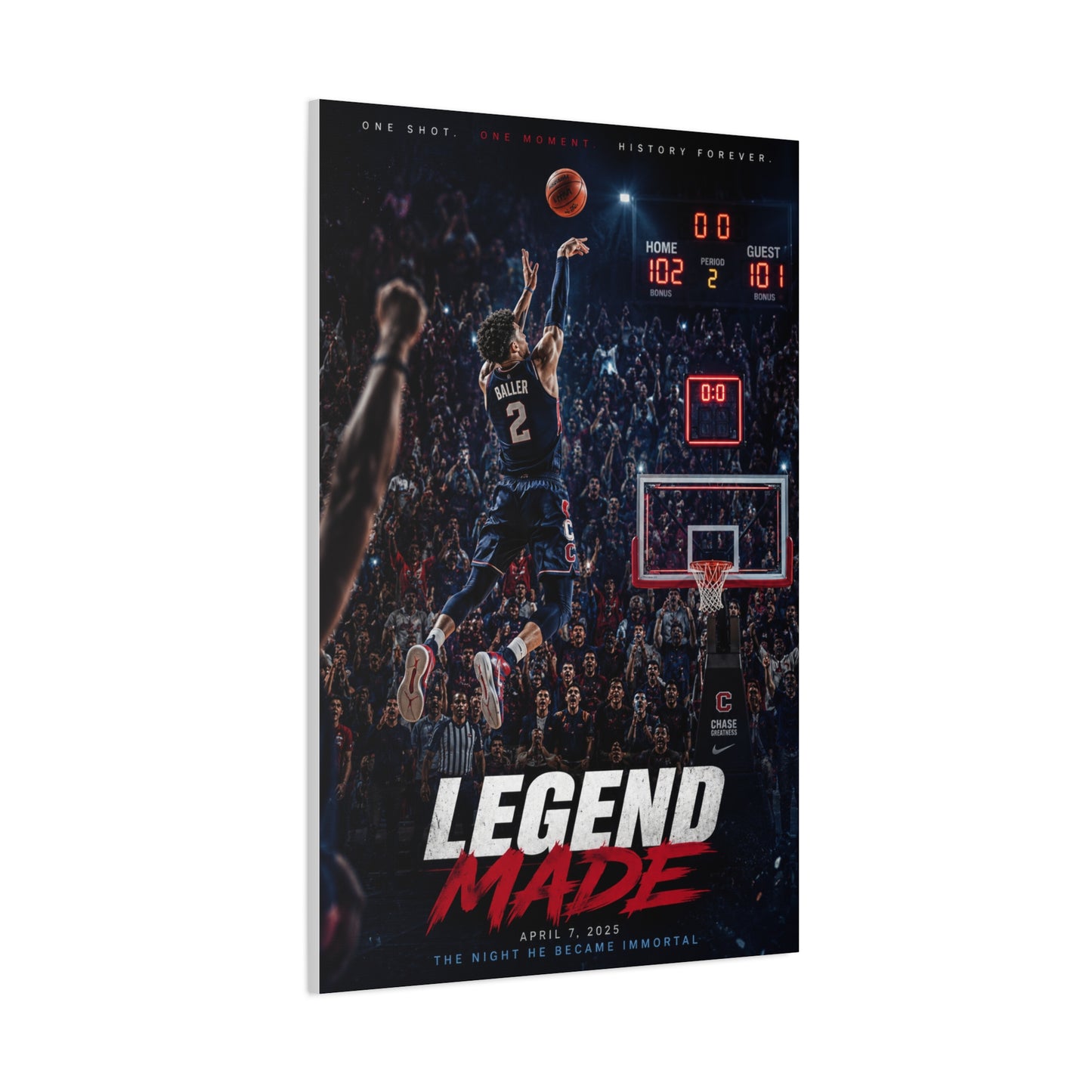 Legend Made Championship Basketball Sports Wall Art & Canvas Print