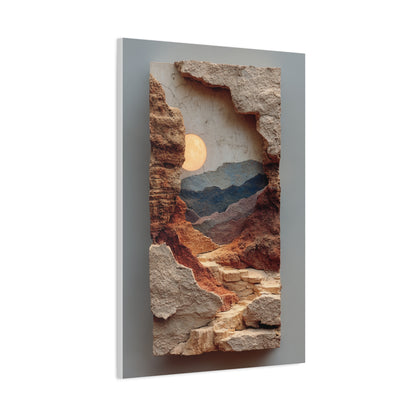 Sculptural Desert Window Relief Wall Art & Canvas Print
