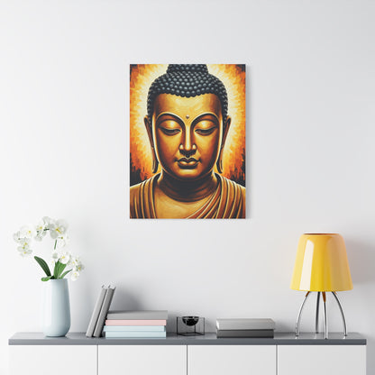 Golden Serenity Buddha Wall Art & Canvas Prints