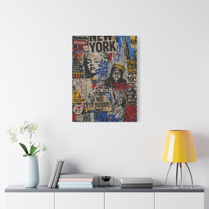 NYC Pop Graffiti Collage Statement Wall Art & Canvas Print