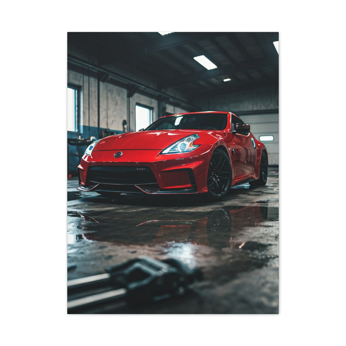 Nissan 370Z Underground Mechanic Garage Wall Art & Canvas Prints