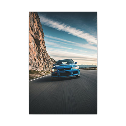 Mitsubishi Lancer Evolution IX High Altitude Mountain Road Wall Art & Canvas Prints